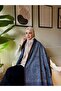 Etro Pattern Cashmere Shoulder Shawl Dark Blue - 3