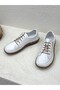 26Y-182-7059 Genuine Leather Daily Shoes with Zipper Detail and Rubber Laces for Women - 4
