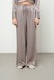 Women's Comfortable Fit Plain Mink Color Satin Look Palazzo Pants