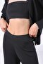 Anthracite Wide Leg Viscose Women's Knitwear Trousers - 4