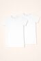Unisex Children's Crew Neck Short Sleeve Standard Fit 2-Pack White Color Children's T-Shirt