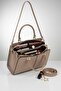 Women's Shoulder Bag - Special Design Compact Bag with Pearl and Star Detail - 6