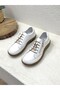 26Y-182-7059 Genuine Leather Daily Shoes with Zipper Detail and Rubber Laces for Women