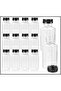 8Pcs Empty Plastic Reusable Square Shape Transparent 100ml/4Oz Bottles With Black Caps For Ju - 6