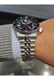 Navy Blue Dial Japanese Made Gmt Calendar Men's Wristwatch 10 Atm Water Resistant - 4