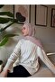 G Pattern Wool Cotton Shawl-Powder
