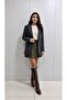 655439 Brown Buckle Zipper Heeled Boots'Heel 7.5 cm'