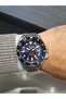Navy Blue Dial Japanese Made Gmt Calendar Men's Wristwatch 10 Atm Water Resistant - 2