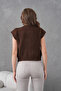 Women's Crew Neck Button Detail Knitted Patterned Knitwear Jacket 8602Sw - 6