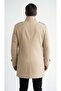Men's Hakim Collar Cashmere Coat – Quilted Lined Tok Fabric Winter Coat - 5
