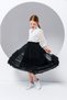 Girl's Stylish Blouse with Button Detail and Tulle Sleeves - New Season - 4