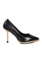 Black Thin Heeled Lightweight Women's Heeled Shoes 448205 Z