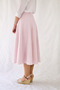 Dust Pink Six-Piece Woven Maxi Bell-Sleeve Skirt - 4
