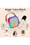 Mini Karaoke Speaker for Kids, Portable Bluetooth Speaker with 2 Wireless Microphones & LED Lights - 3