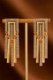 Zircon Stone Vintage Women's Earrings 7 cm - 2