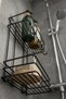 Luxury Black Metal 2-Tier Bathroom Shelf with Shampoo Holder and Shower Shelf, Adhesive Wall Mounted Tş-02 - 6