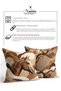 Double-Sided Modern Horse-Motif Brown Color Kirlent Cover. Set of 2 - 5