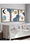 Sky Themed 3 Piece Wooden Framed Painting Act - 2