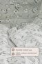Jasmin Duvet Cover Set Double Size 100% Cotton Ranforce Fitted Sheet (200X220 cm) Green - 4