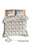 Flores Duvet Cover Set Double Ranforce 4 Pieces (200X220 cm) Yellow - 3