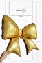 Gold Big Bow Foil Balloon Bow Shaped Balloon - 2