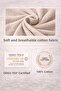 Single Beige Duvet Cover Set Fitted Sheet Piece Soft-Textured Breathable Duvet Cover Set - 3