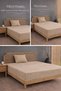 Home Textile 100% Cotton Fabric Made Elastic Bed Sheets in Single/Dual/King Size - 3