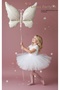 Pastel Cream Color Butterfly Foil Balloon - Retro Cream Color Butterfly Cute Butterfly Balloon 1 Piece Cream - 3