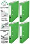 Office Folder Green Narrow 4 Pieces Plastic Narrow Green Folder with Ring Stainless Steel Clip Office Office