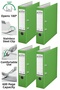 Office Folder Green Wide 4 Pieces Plastic Wide Green Folder with Ring Stainless Steel Clip Office Office