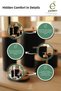 Wooden Patterned 5-Piece Bathroom Set: Trash Can, Liquid Soap Dispenser, Toothbrush Holder, Solid Soap Dispenser - 2