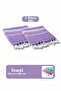Buldan Peshtemal Set of 2 |   90X180 cm Bath Towel |   Beach Towel |   Camping & Hammam Towel - Purple