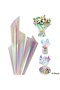 Iridescent Gelatin Wrapping Paper,10 Pieces 57X57Cm,Flower and Gift Packaging Paper with Rainbow Effect