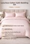 Elastic Satin Striped Double Duvet Cover Set