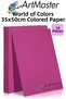 Pink Colored Cardboard 35X50 cm 10 Pieces 1 Pack Colored Hard Cardboard 1.0 mm Kindergarten Hobby Activity School