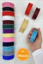 5 Pieces of Organza Tulle Ribbon Mixed Color 2cm 22Mt, Bundle, Dowry, Gift, Packaging, Decoration, Wedding - 4
