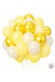 Metallic Yellow and Macaron Yellow White Balloon Set |   24 Piece a Quality Balloon, Party and Birthday Set