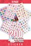My Sticker Book Cute Characters Children's Sticker Book 200 Pieces Sticker A5 Size (14,5x21 Cm)