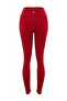 Kırmızı Soft Fırçalı Kumaş Reflektör Baskı Detaylı Tam Boy Örme Spor Tayt THMAW25TY00020 - 7