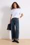 Koyu Mavi Katlı Paça Normal Bel Loose Baggy Jeans TWOSS25JE00001