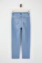 Mavi Kesik Paça Yüksek Bel Az Esnek Mom Jeans TWOSS26JE00108 - 6