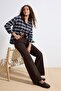 Kahverengi  Yüksek Bel Wide Leg Jeans TWOAW24JE00274 - 2