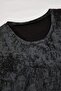 Anthracite Regular/Normal Cut Washed Effect T-Shirt-Shorts Knitted Pajama Set Tmnss26Pt00007 - 6