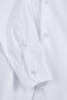 Beyaz Normal Kalıp/Regular Fit Gabardin Dokulu Kolay Ütülenebilir Erkek Dokuma Gömlek TMNSS26GO00006 - 5