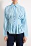 Blue-Multicolored Striped Lycra Fitted Shirt TWOAW26GO00113 - 3