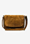 Genuine Suede Leather Flap Shoulder Bag - 4