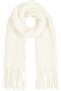 Tasseled Ecru Soft Textured Shoulder Shawl Scarf - 3