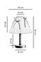 Cream Velvet Minimal Black Bow Corded Lampshade - 8
