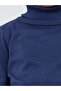 كنزة صوفية زرقاء برقبة عالية للأولاد - 4