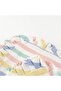 - Multi Stripe Ruffle Napkins - Multi-Stripe Ruffle Fabric Napkins - 4-Piece - 4